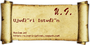 Ujvári István névjegykártya